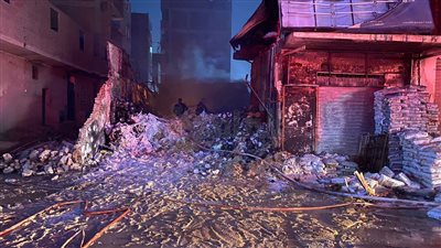 خسائر بالملايين.. السيطرة على حريق مخزن دهانات بالمرج 