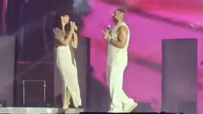 صاحبة Cover أغنية ياما ليالي مفاجأة حفل تامر حسني بمهرجان العلمين وتشاركه غناء اطمن