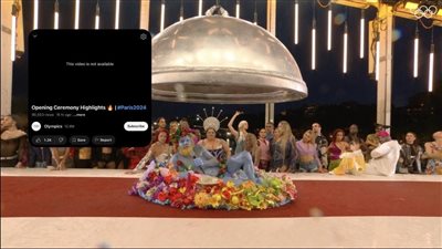 بسبب فقرة الإله اليوناني.. الحساب الرسمي لـ الأولمبياد يحذف فيديو الحفل الافتتاحي لـ دورة باريس 2024