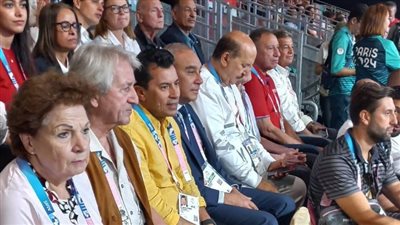وزير الرياضة والخطيب وحسن مصطفى يؤازرون منتخب اليد أمام الدنمارك
