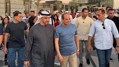 جولة للرئيس السيسي ونظيره الإماراتي الشيخ محمد بن زايد بمدينة العلمين الجديدة | فيديو