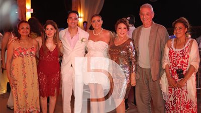 محمود حميدة ولبلبة ورانيا يوسف في حفل زفاف بشرى وخالد حميدة بالساحل الشمالي