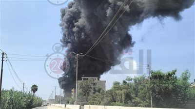 حريق في شقة سكنية بالمحلة