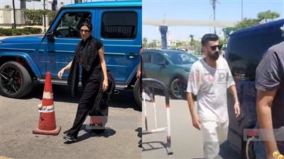 مي عمر ومحمد سامي أول الحضور بجنازة المنتج تامر فتحي من مسجد الشرطة