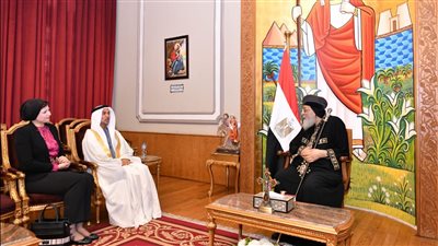 البابا تواضروس الثاني يستقبل رئيس المجلس العالمي للتسامح والسلام