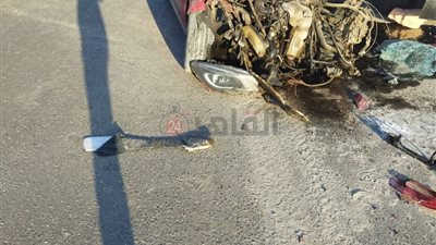 مصرع وإصابة 8 أشخاص في حادث سير على طريق إسكندرية - مطروح| صور