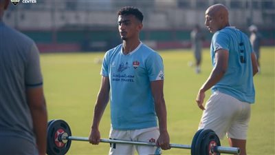 غزل المحلة يتدرب على ملعب النادي المصري ببورسعيد | صور