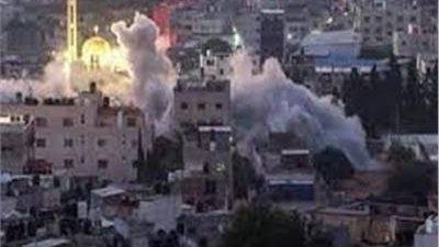  قوات الاحتلال الإسرائيلي تفجر مقر حركة فتح في مخيم بلاطة