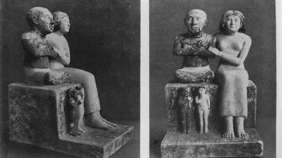 المتحف المصري بالتحرير ينشر صورا فريدة لـ تمثال سنب وعائلته| صور 