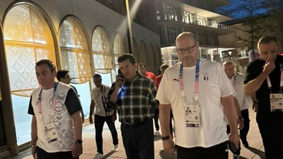 صبحي وإدريس يدعمان بعثة مصر من داخل القرية الأولمبية