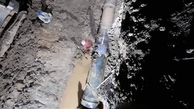 الانتهاء من أعمال إصلاح الخط الناقل الرئيسي المغذي لروافع وادي العرب بنصر النوبة