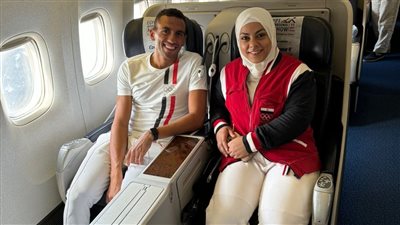 وصول أحمد الجندي وسارة سمير إلى مطار القاهرة بعد ميداليتي أولمبياد باريس 2024