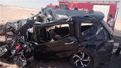 إصابة 7 أشخاص في حادث تصادم بصحراوي الإسكندرية | صور