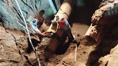 قطع مياه الشرب عن مناطق في السويس بسبب كسر مفاجئ بخط رئيسي