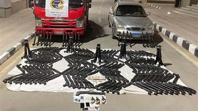 قدرت بـ4 ملايين جنيه.. سقوط عنصرين إجراميين بحوزتهما 184 قطعة سلاح ناري بأسيوط