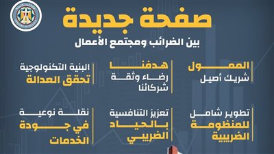 المالية: صفحة جديدة بين مصلحة الضرائب ومجتمع الأعمال ونقلة نوعية في جودة الخدمات 