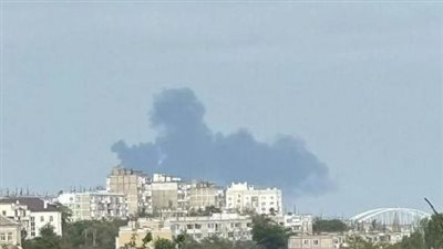 حريق ضخم جراء هجوم أوكراني على ميناء القوقاز في روسيا