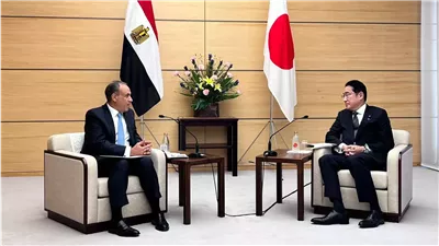 وزير الخارجية يلتقي رئيس وزراء اليابان ويسلمه رسالة من الرئيس السيسي