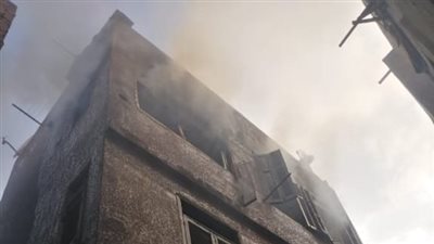 حريق يتسبب في انهيار جزئي لعقار في بولاق أبو العلا
