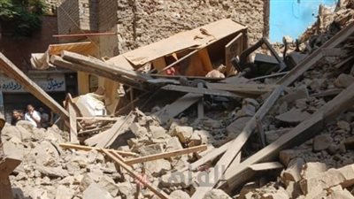 انهيار عقار مكون من طابقين بالجيزة