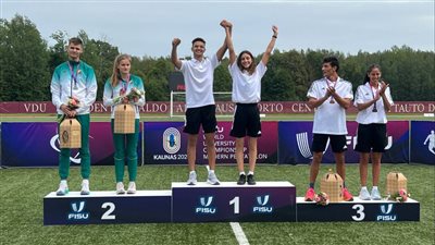 جامعة مصر للمعلوماتية تهنئ الطالبة زينة عامر لحصادها ميداليتين ذهبيتين ببطولة العالم للجامعات 