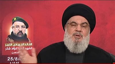 نصر الله: قصفنا قاعدة الاستخبارات العسكرية الإسرائيلية قرب تل أبيب