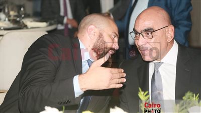 كامل الوزير وهشام نصر والفنان محمد ثروت في حفل زفاف ابنة المندوه الحسيني