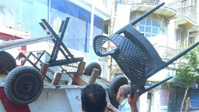 حملات موسعة لرفع الإشغالات بشوارع طنطا