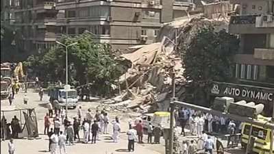 محافظ القاهرة: عدم تأثر العقارات المجاورة لعقار أرض الجولف المنهار 