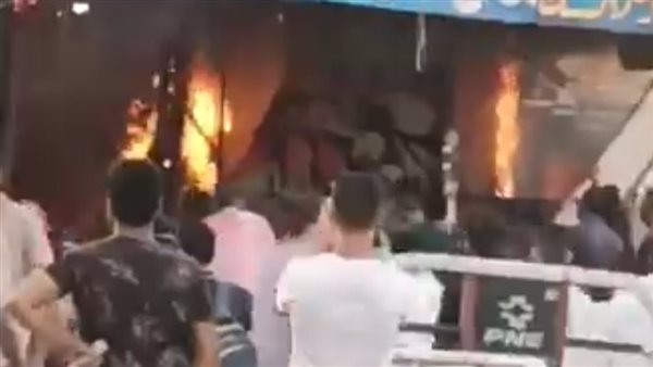 حريق مطعم سمك بمطروح
