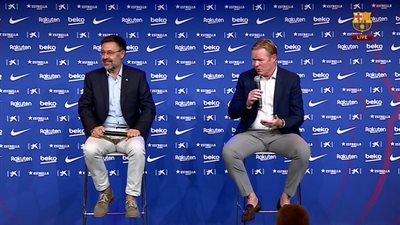 برشلونة يعلن انضمام هنريك لارسون وألفريد شرودر لجهاز كومان الفني (صورة)