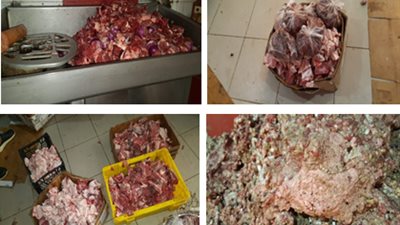 ضبط 250 كيلوجراما لحوم غير صالحة للاستخدام الآدمي داخل سوبر ماركت بالمنوفية