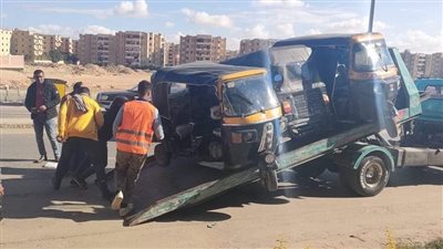 منع سير مركبات التوك توك والتروسيكلات في مدينة بني سويف الجديدة