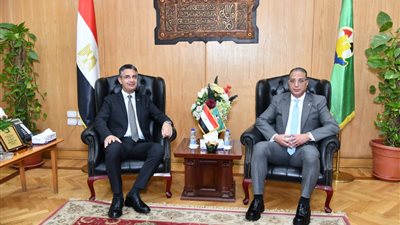 محافظ الفيوم يستقبل وزير التموين في مستهل زيارته للمحافظة
