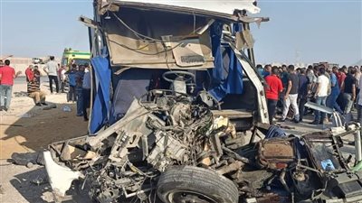 جهات التحقيق تصرح بدفن ضحيتي حادث تصادم أتوبيس وسيارة نقل بالعين السخنة