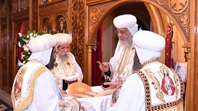 البابا تواضروس الثاني يصلي قداس عيد النيروز بالإسكندرية