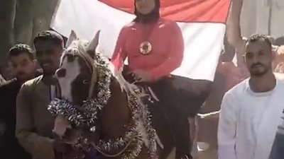 بيزفوها بالخيل.. أهالي الشرقية يحتفلون بـ رحاب رضوان صاحبة الذهبية في بارالمبياد باريس| بث مباشر 