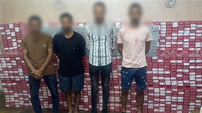 القبض على 3 أشخاص بحوزتهم 2600 كرتونة سجائر مجهولة المصدر بالقاهرة
