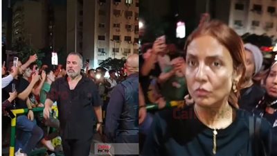 مي كساب وصبحي خليل يقدمان واجب العزاء في وفاة إيهاب جلال