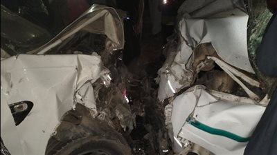 ارتفاع مصابي حادث تصادم سيارتي ربع نقل بالأقصر لـ 9 أشخاص |صور