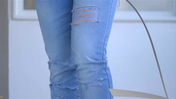 البناطيل المقطعة