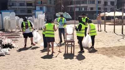 سياحة ومصايف الإسكندرية تطلق حملة توعوية للتنظيف بشاطئ طاحونة المندرة