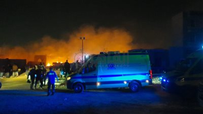 إصابة 7 أشخاص باختناق من حريق الحي الشعبي بالإنتاج الإعلامي