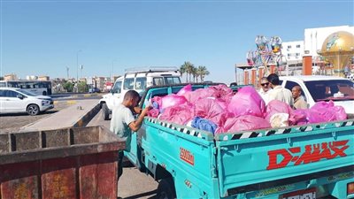 بعد القبض على سائقها.. التحفظ على سيارة نقل تلقي مخلفات طبية بصناديق القمامة في الغردقة