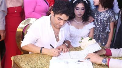 لقطات من حفل زفاف شقيقة الفنان ميدو عادل 