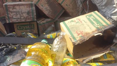 اشتعال النيران في سيارة ربع نقل محملة بالزيت بأكتوبر | صور 