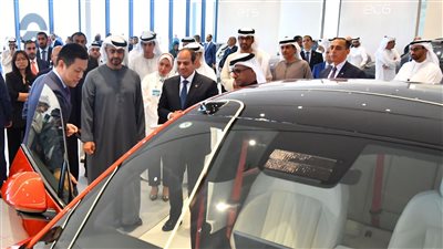 بحضور السيسي وبن زايد.. تفاصيل تعاون نيو الشرق الأوسط مع سايفن.. والعمل مع شركاء مصريين لتصنيع المركبات الكهربائية