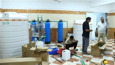 محافظ الوادي الجديد يدعم مستشفى باريس المركزي بمحطة لمعالجة المياه