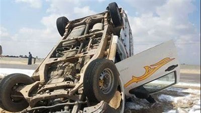 إصابة 6 عمال في انقلاب سيارة بالطريق الزراعي بالبحيرة│أسماء