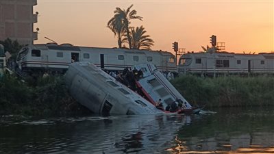خروج جميع مصابي حادث قطار المنيا من مستشفى المنيا الجامعي